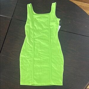 Vibrant Green Sleeveless Dress